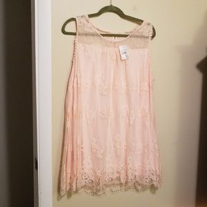 Cato's plus lace tank